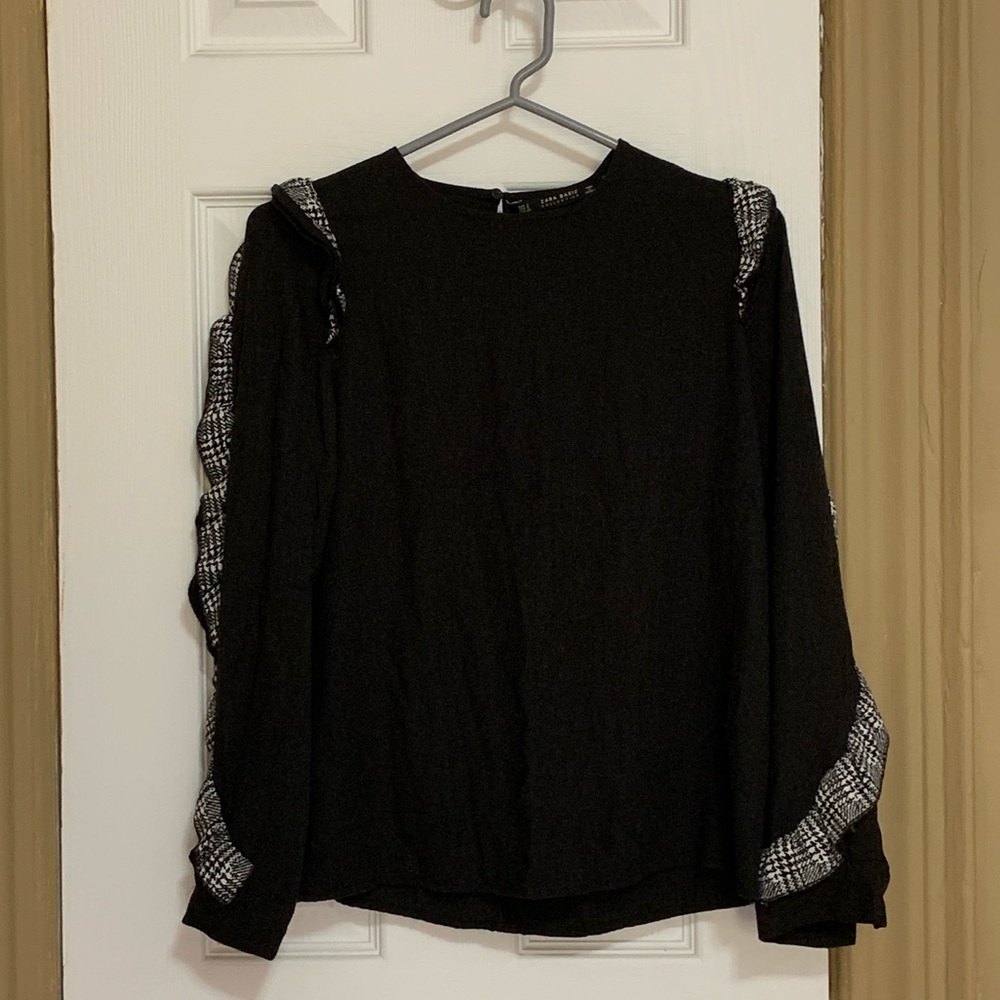 Zara Blouse with Sleeve Ruffles